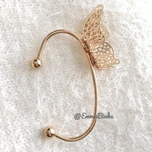 💥3for$28 New Gold Plated Hollowed Out Butterfly Ear Cuff | Boho Ear Climber